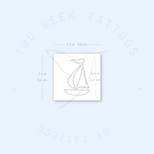 Sailboat Semi-Permanent Tattoo - Set of 2
