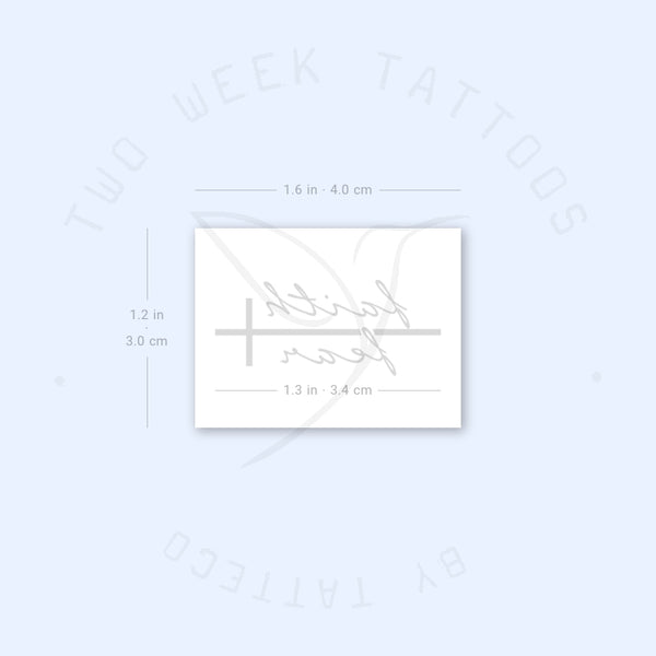 Faith Over Fear Semi-Permanent Tattoo - Set of 2