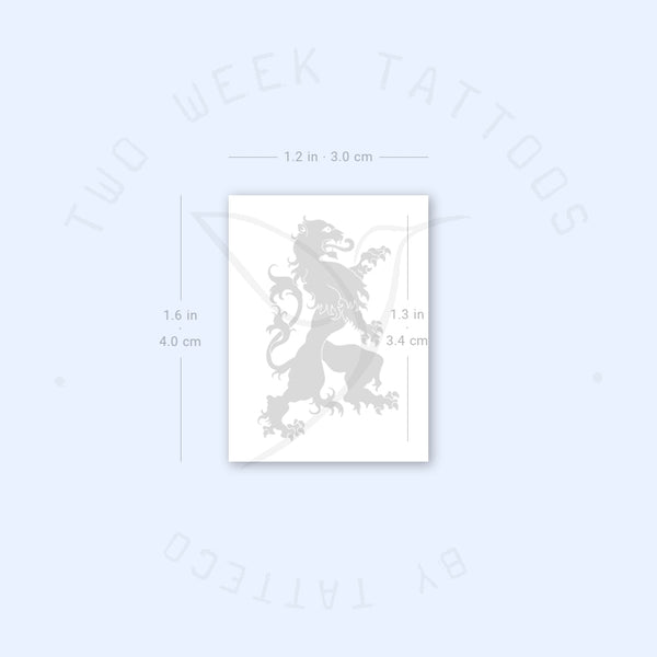 Heraldic Lion Semi-Permanent Tattoo - Set of 2
