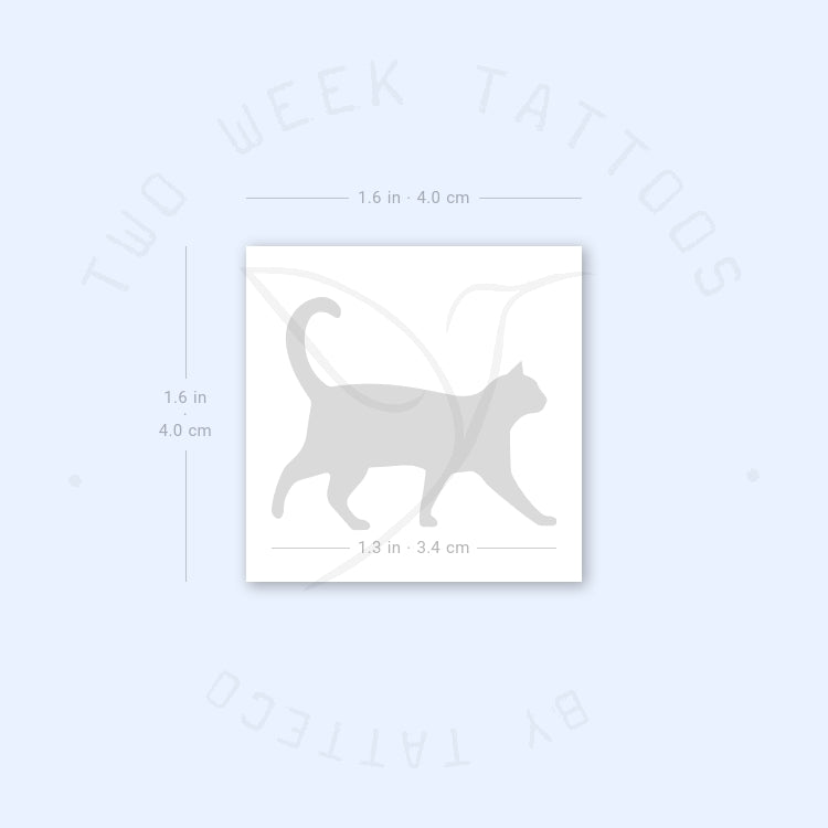 Walking Cat Semi-Permanent Tattoo - Set of 2