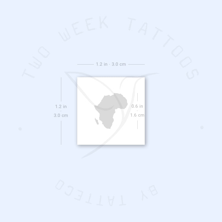 Little Africa Map Semi-Permanent Tattoo - Set of 2