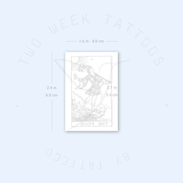 The Fool Tarot Card Semi-Permanent Tattoo - Set of 2