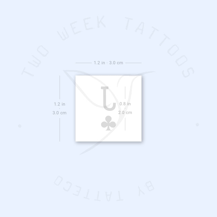 Jack Of Clubs Semi-Permanent Tattoo - Set of 2