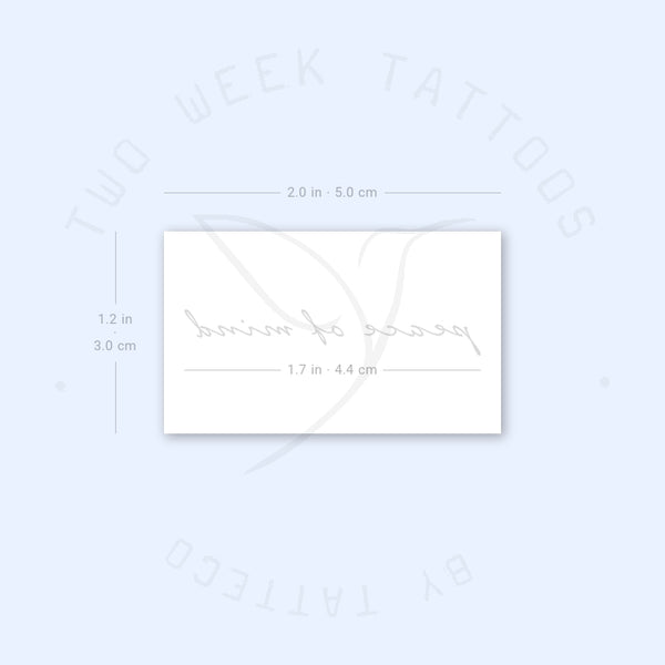 Peace Of Mind Semi-Permanent Tattoo - Set of 2