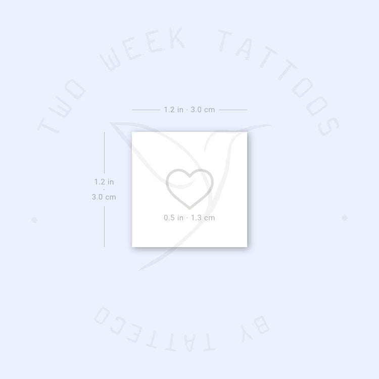 Tiny Heart Semi-Permanent Tattoo - Set of 2