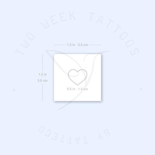 Tatuaje semipermanente de corazón pequeño - Juego de 2