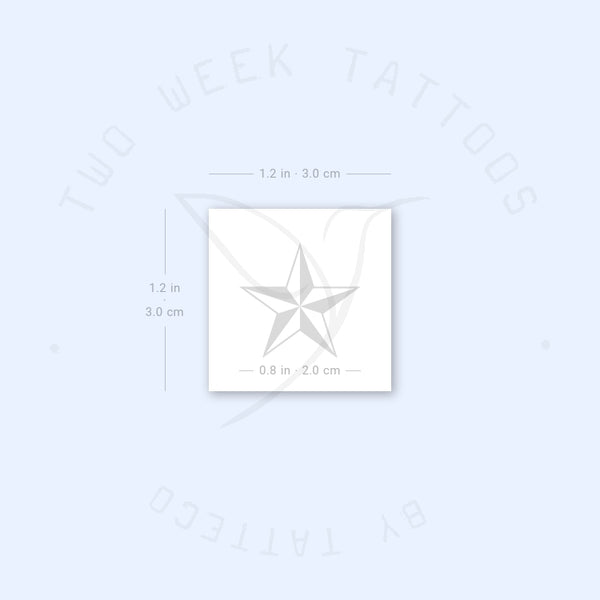 Small Nautical Star Semi-Permanent Tattoo - Set of 2