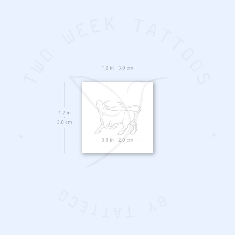 Bull Semi-Permanent Tattoo - Set of 2