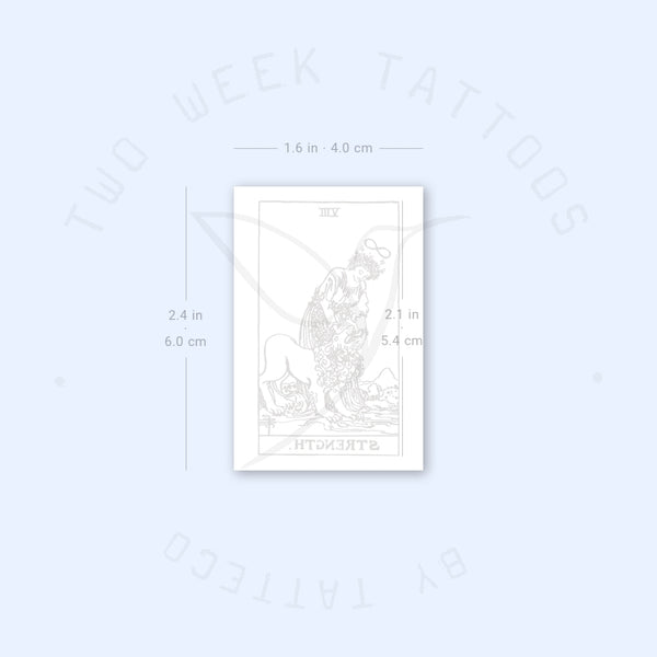 Strength Tarot Card Semi-Permanent Tattoo - Set of 2