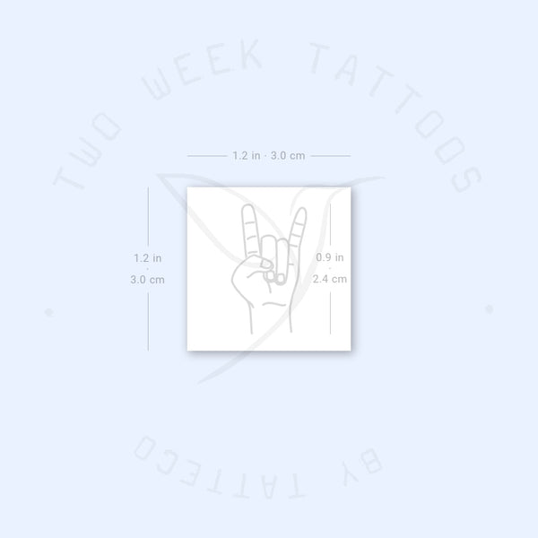 Rock Salute Semi-Permanent Tattoo - Set of 2