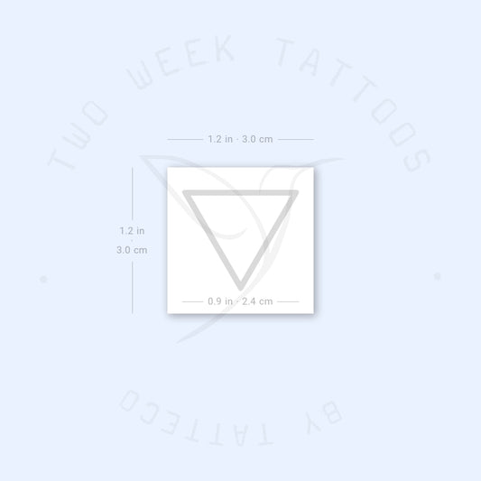 Water Alchemy Symbol Semi-Permanent Tattoo - Set of 2