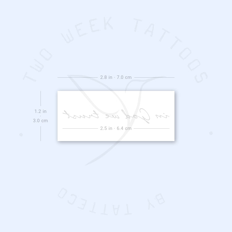 In God We Trust Semi-Permanent Tattoo - Set of 2