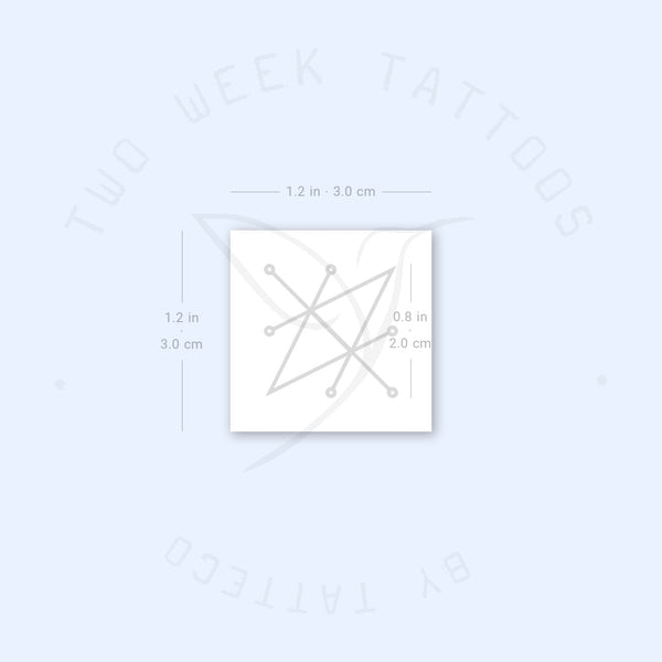 Sigil Of Saturn Semi-Permanent Tattoo - Set of 2