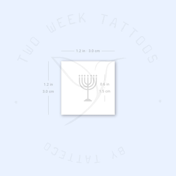 Menorah Semi-Permanent Tattoo - Set of 2