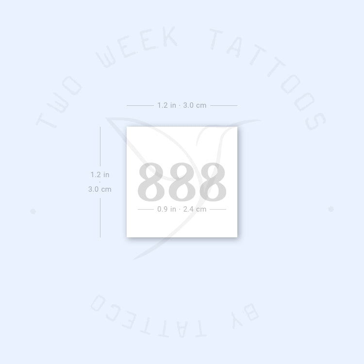 888 Semi-Permanent Tattoo - Set of 2