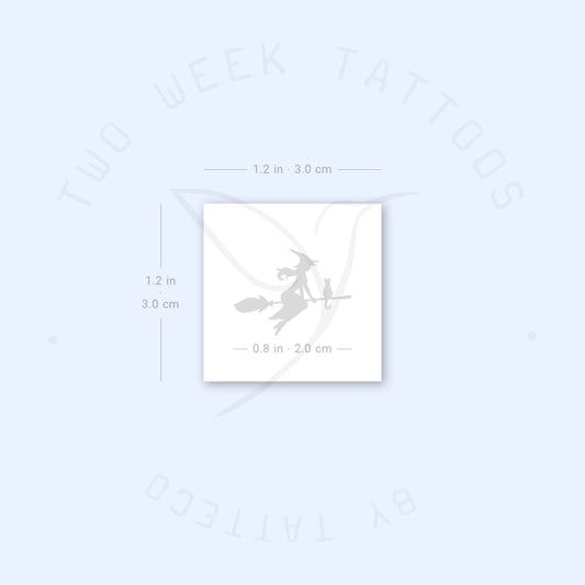 Flying Witch Semi-Permanent Tattoo - Set of 2