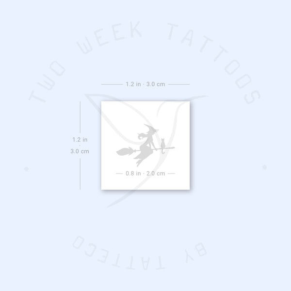Flying Witch Semi-Permanent Tattoo - Set of 2
