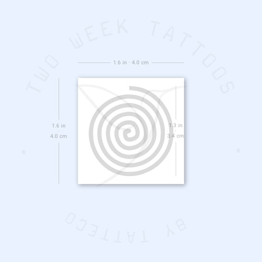Single Spiral Semi-Permanent Tattoo - Set of 2