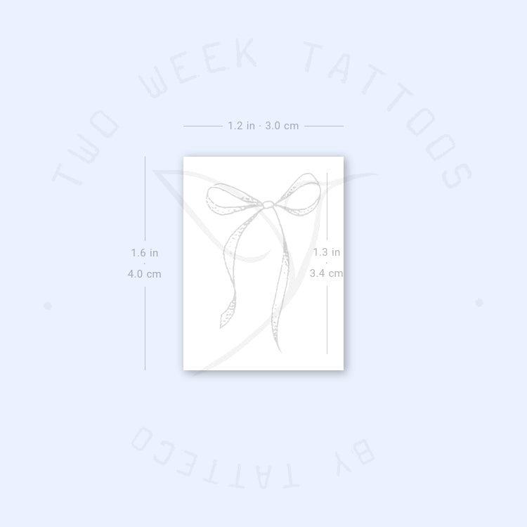 Ribbon Bow Semi-Permanent Tattoo - Set of 2