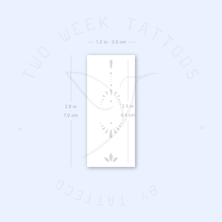 Tatuaje semipermanente "Composición de dedos 2" - Juego de 2