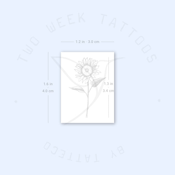 Sunflower Semi-Permanent Tattoo - Set of 2