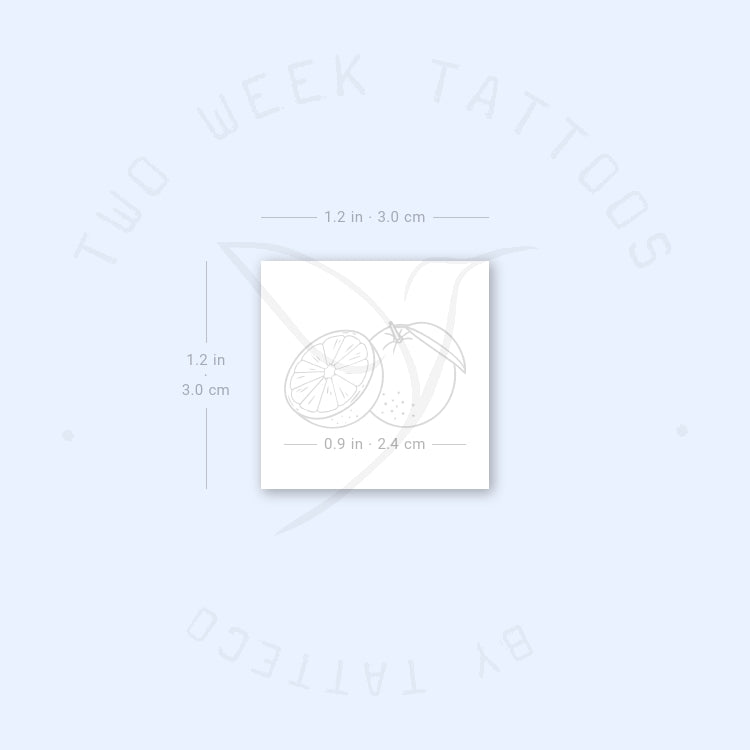Oranges Semi-Permanent Tattoo - Set of 2