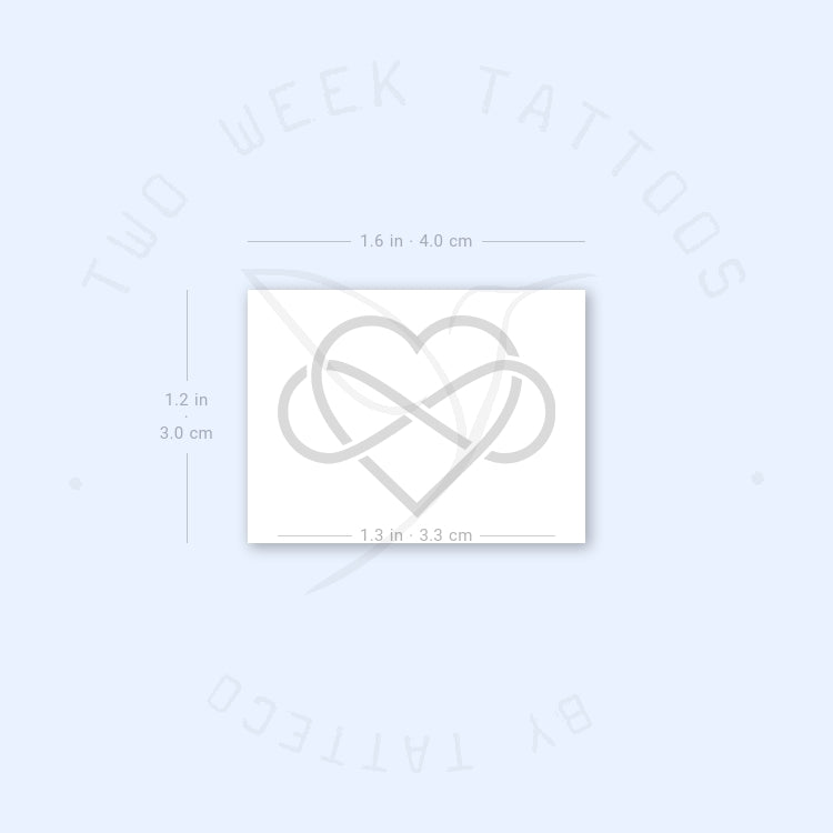 Intertwined Heart And Infinity Semi-Permanent Tattoo - Set of 2
