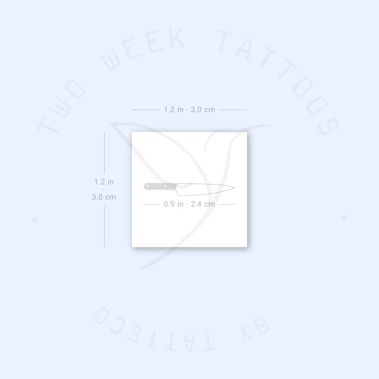 Knife Outline Semi-Permanent Tattoo - Set of 2
