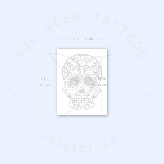 Small Sugar Skull Semi-Permanent Tattoo - Set of 2
