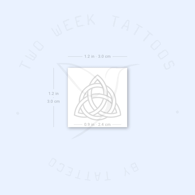 Small Interlaced Trinity Knot Semi-Permanent Tattoo - Set of 2