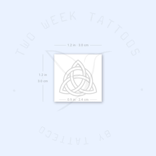 Small Interlaced Trinity Knot Semi-Permanent Tattoo - Set of 2