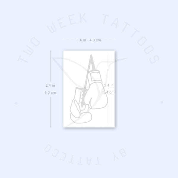 Boxing Gloves Semi-Permanent Tattoo - Set of 2