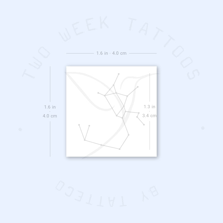 Small Sagittarius Constellation Semi-Permanent Tattoo - Set of 2