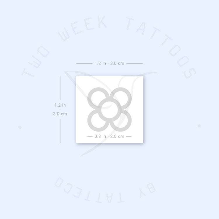 Flower Of Barcelona Semi-Permanent Tattoo - Set of 2