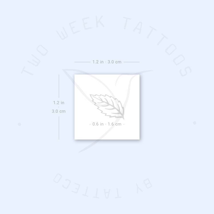 Mint Leaf Semi-Permanent Tattoo - Set of 2