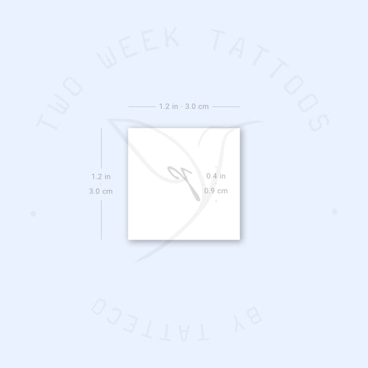 P Handwritten Semi-Permanent Tattoo - Set of 2