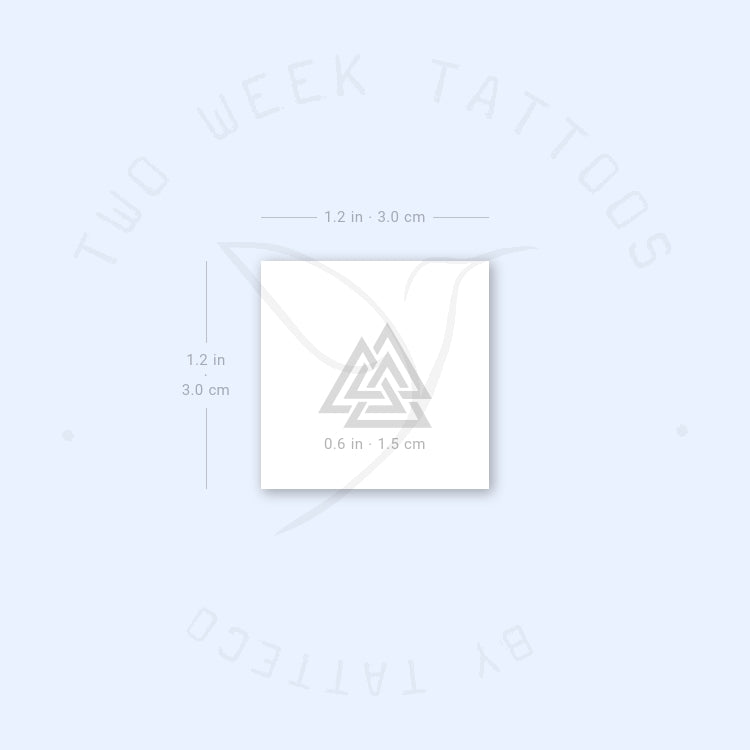 Little Tricursal Valknut Semi-Permanent Tattoo - Set of 2