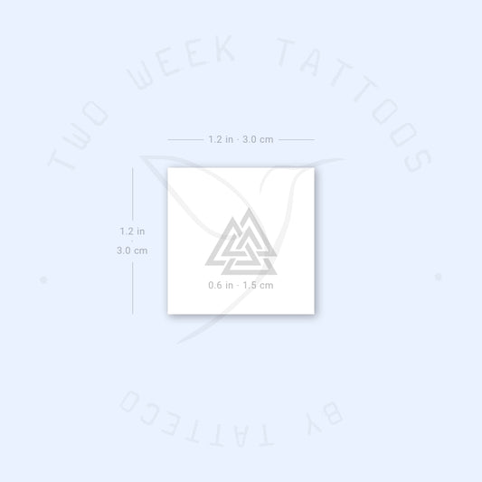 Tatuaje semipermanente de Valknut Tricursal (juego de 2)