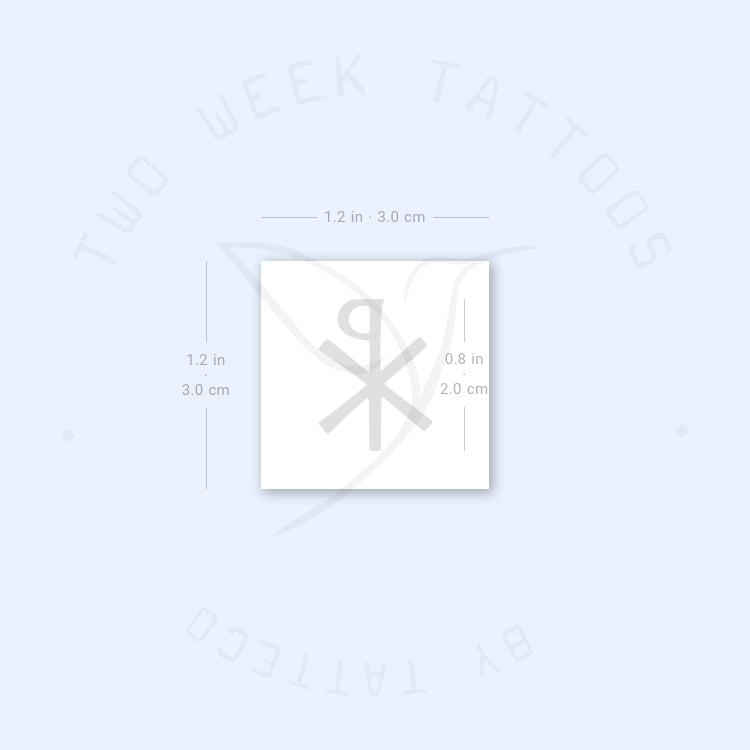 Chi Rho Semi-Permanent Tattoo - Set of 2