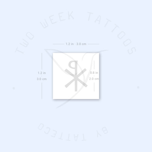 Chi Rho Semi-Permanent Tattoo - Set of 2
