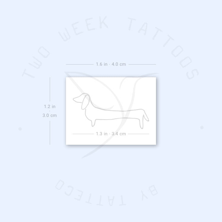Dachshund Semi-Permanent Tattoo - Set of 2