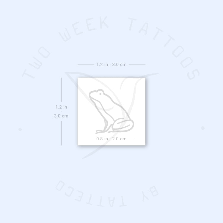 Minimalist Frog Semi-Permanent Tattoo - Set of 2