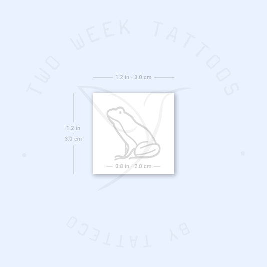 Tatuaje semipermanente minimalista de rana (juego de 2)
