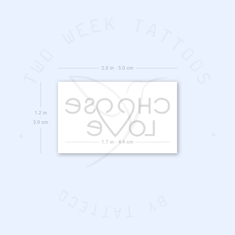 Choose Love Semi-Permanent Tattoo - Set of 2