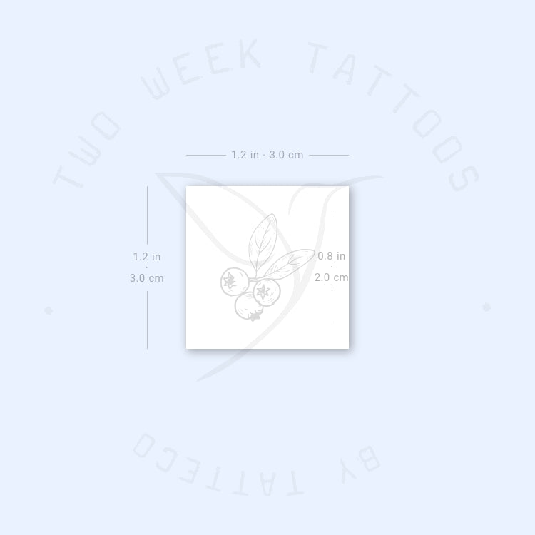Blueberry Semi-Permanent Tattoo - Set of 2
