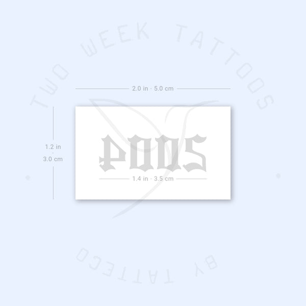 Gothic 2004 Semi-Permanent Tattoo - Set of 2