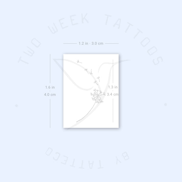 Dandelion And Seeds Semi-Permanent Tattoo - Set of 2