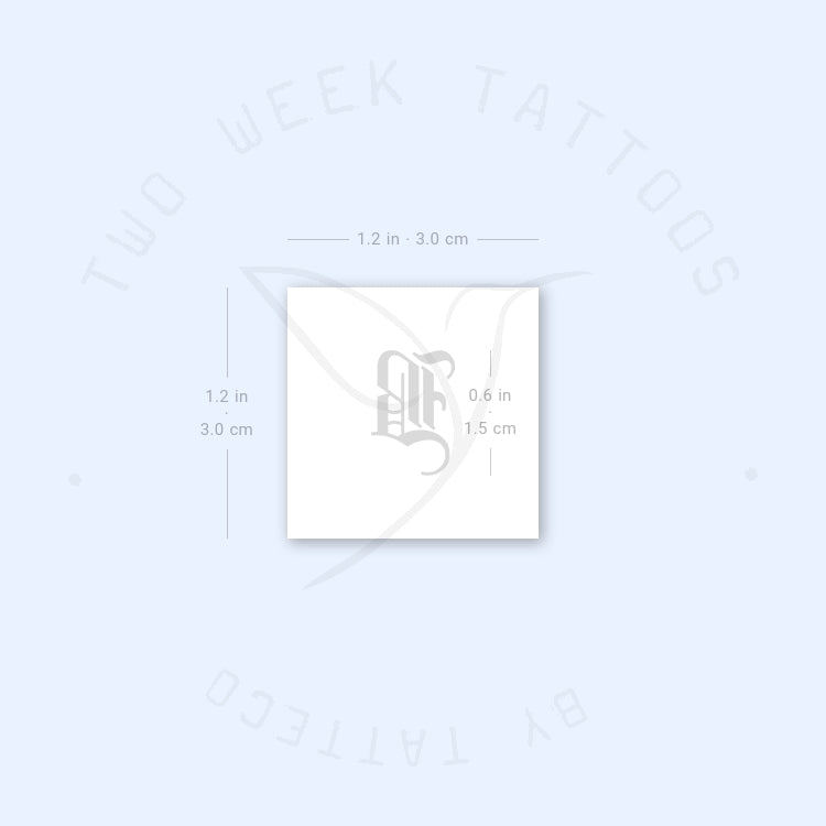 Gothic B Semi-Permanent Tattoo - Set of 2