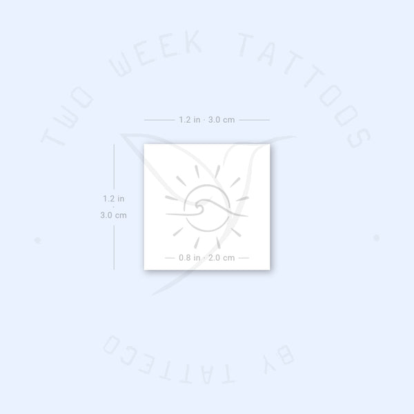 Sun And Wave Semi-Permanent Tattoo - Set of 2