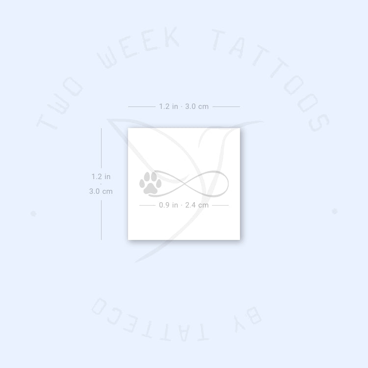 Infinity Paw Semi-Permanent Tattoo - Set of 2